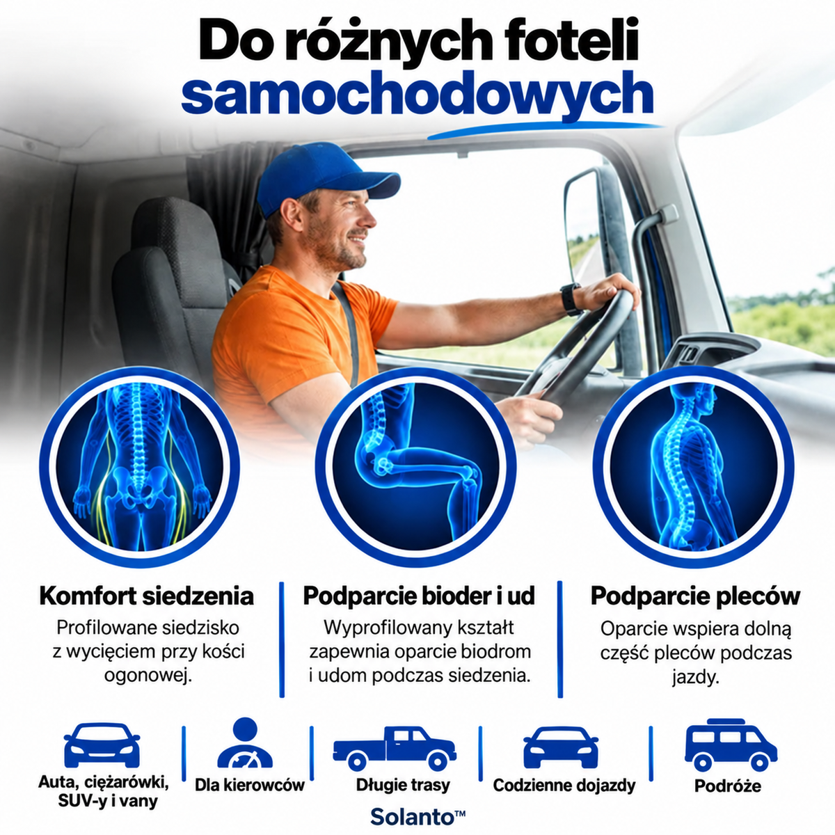 Solanto™ Poduszka do siedzenia z podparciem lędźwiowym
