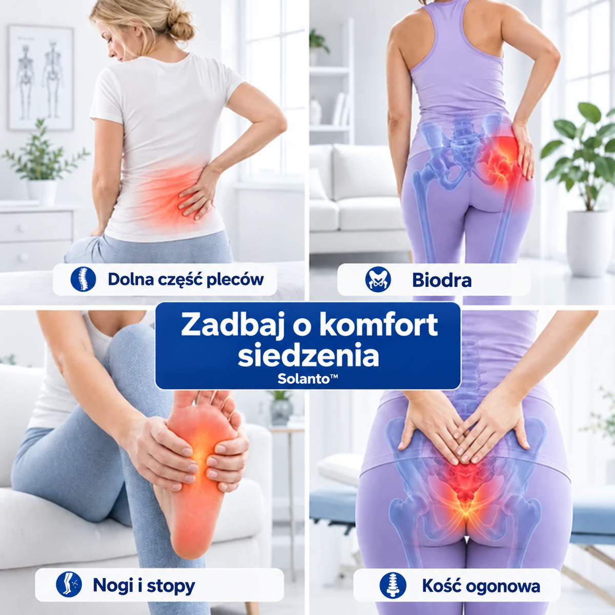 Solanto™ Poduszka do siedzenia z podparciem lędźwiowym