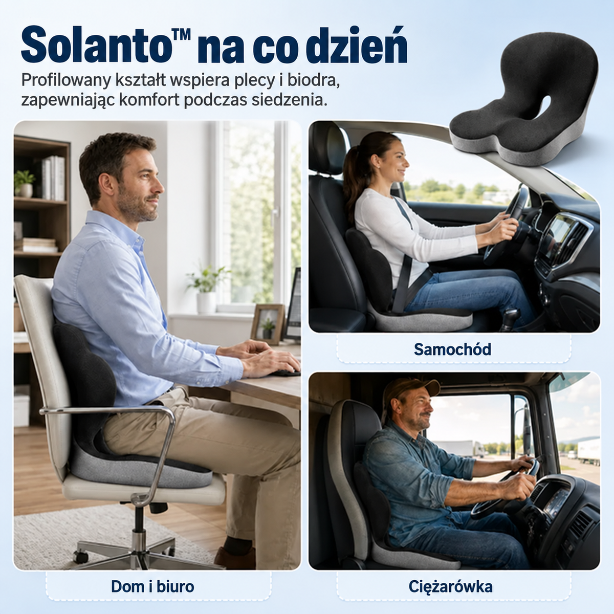 Solanto™ Poduszka do siedzenia z podparciem lędźwiowym